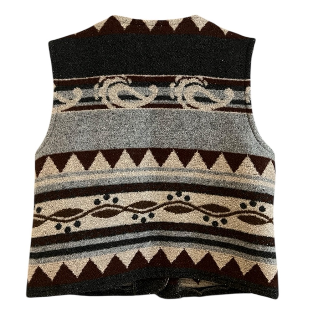 Imperial Connection Vest Wool Blend Navajo Southwestern Design Unisex Size Med - Picture 2 of 5
